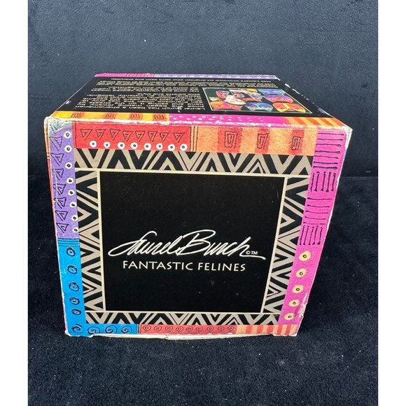 Laurel Burch Fantastic Felines Mug Tribal Felines 14 oz Mug NIB Sun 'n Sand 2014 - Picture 3 of 8